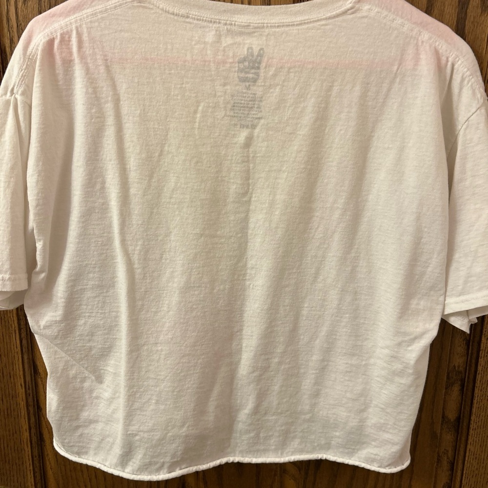 Coca Cola Have a Coke and a Smile White Graphic Crop Top Tee Medium - Picture 7 of 7